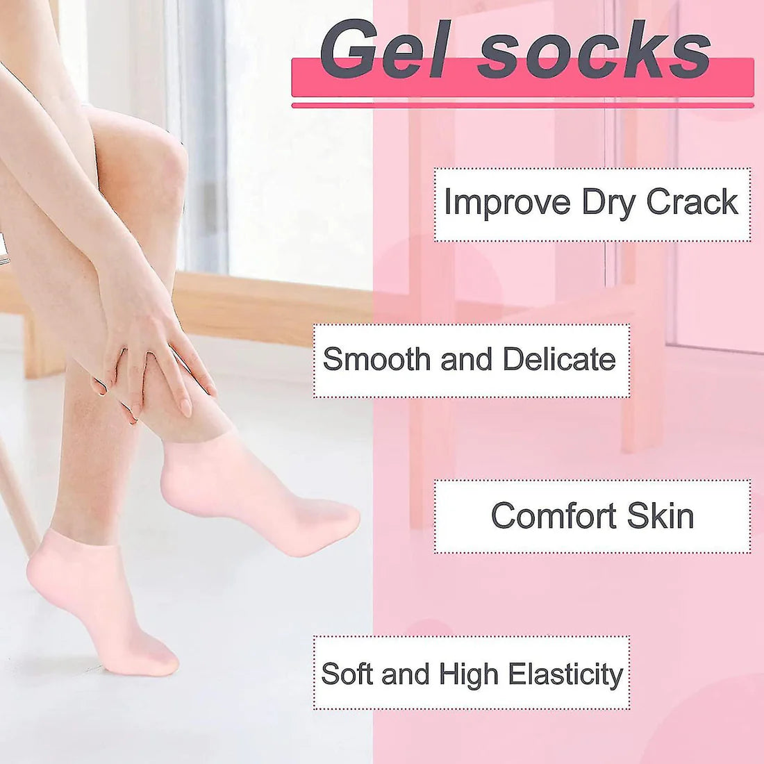 Silicone Moisturizing Socks Import Quality